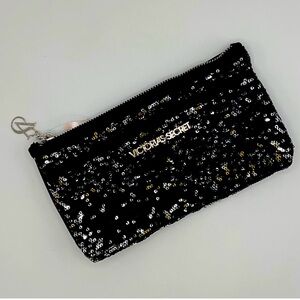 Victoria's Secret Sequin Black Bag Wristlet